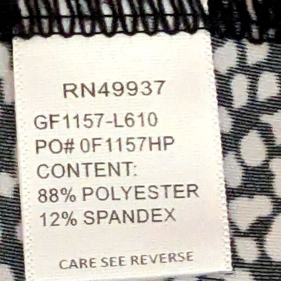 Tail Short Sleeve Golf Shirt With Half Zip, Black & White With Red Trim Size M - Picture 6 of 7